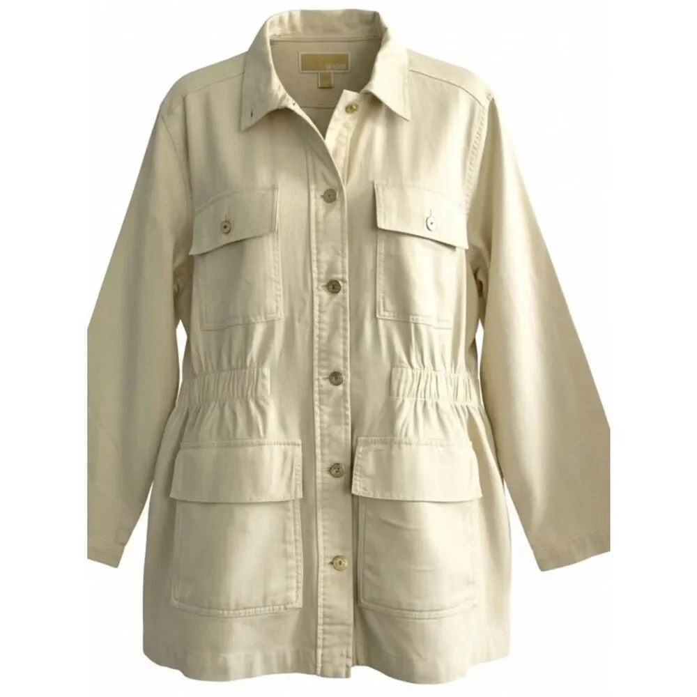 Micheal Kors Utility Jacket Color: Bone Size: XLG
